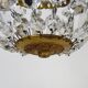 Old crown ceiling light, half basket with glass pendants. louis xvi style