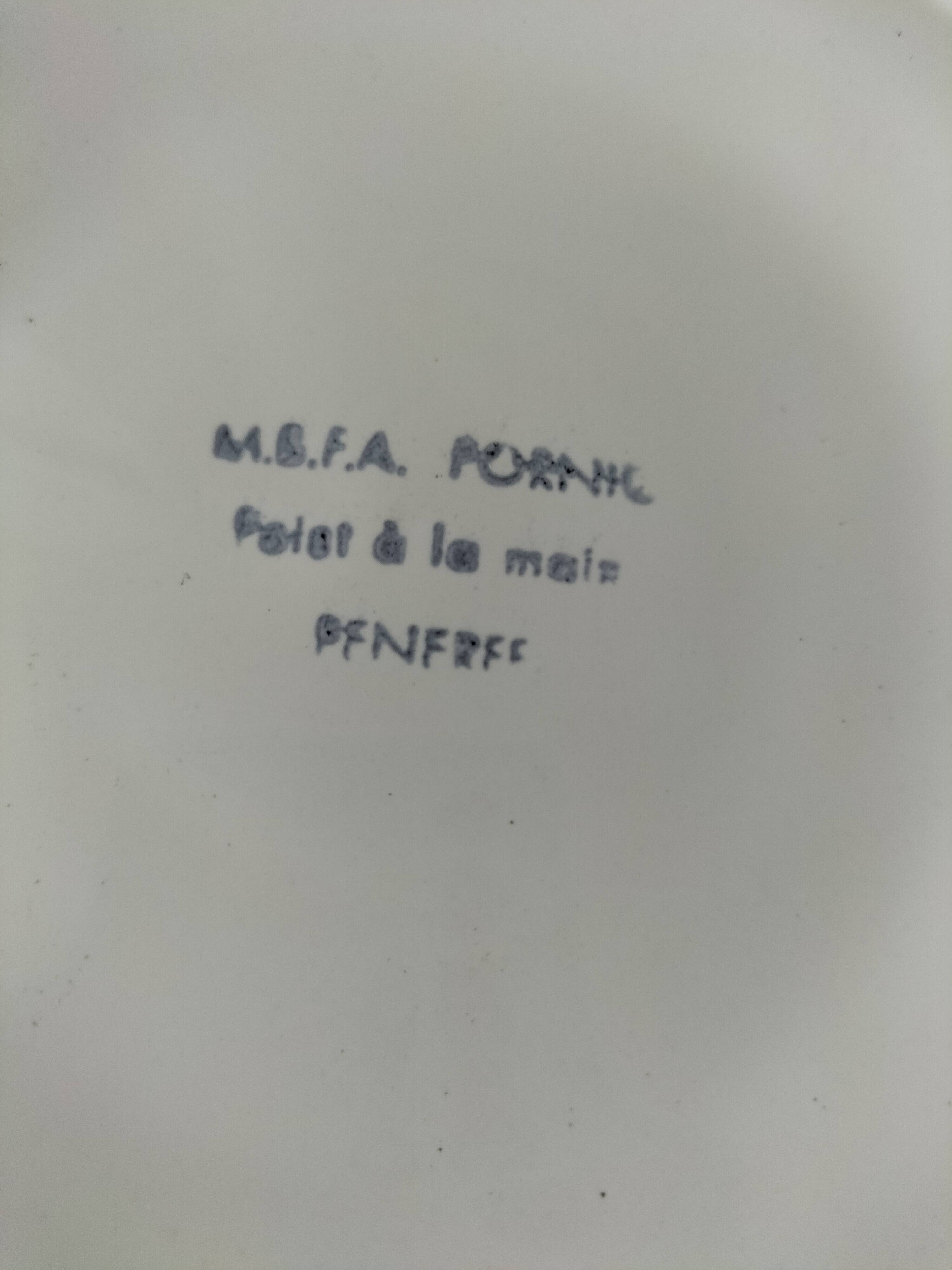 Set of oyster plates MBFA Pornic model Penerff, 1960s-70s.