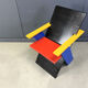 Colourful postmodern armchair, 1980s