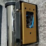 Space Age wall light in chrome and molded glass