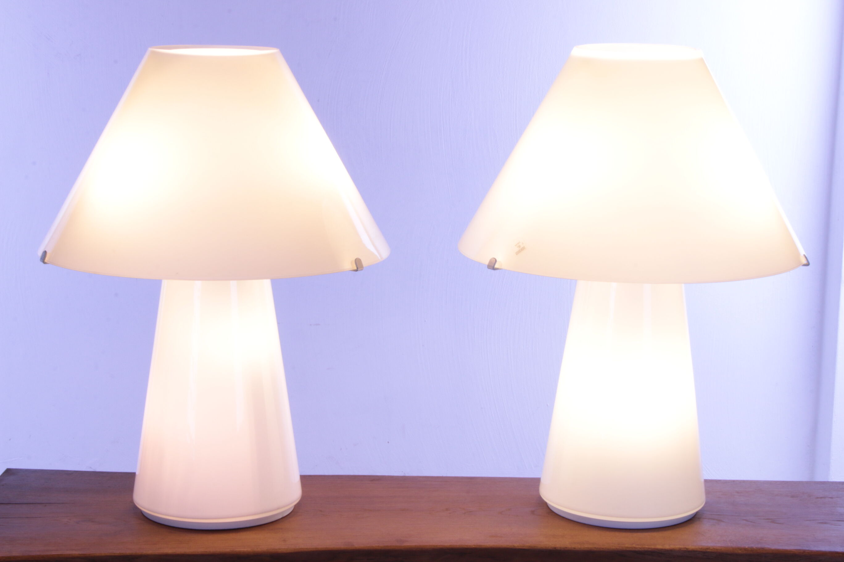 Set murano table lamps handmade, 1970s