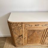 Art Deco oak sideboard with mirror (removable)