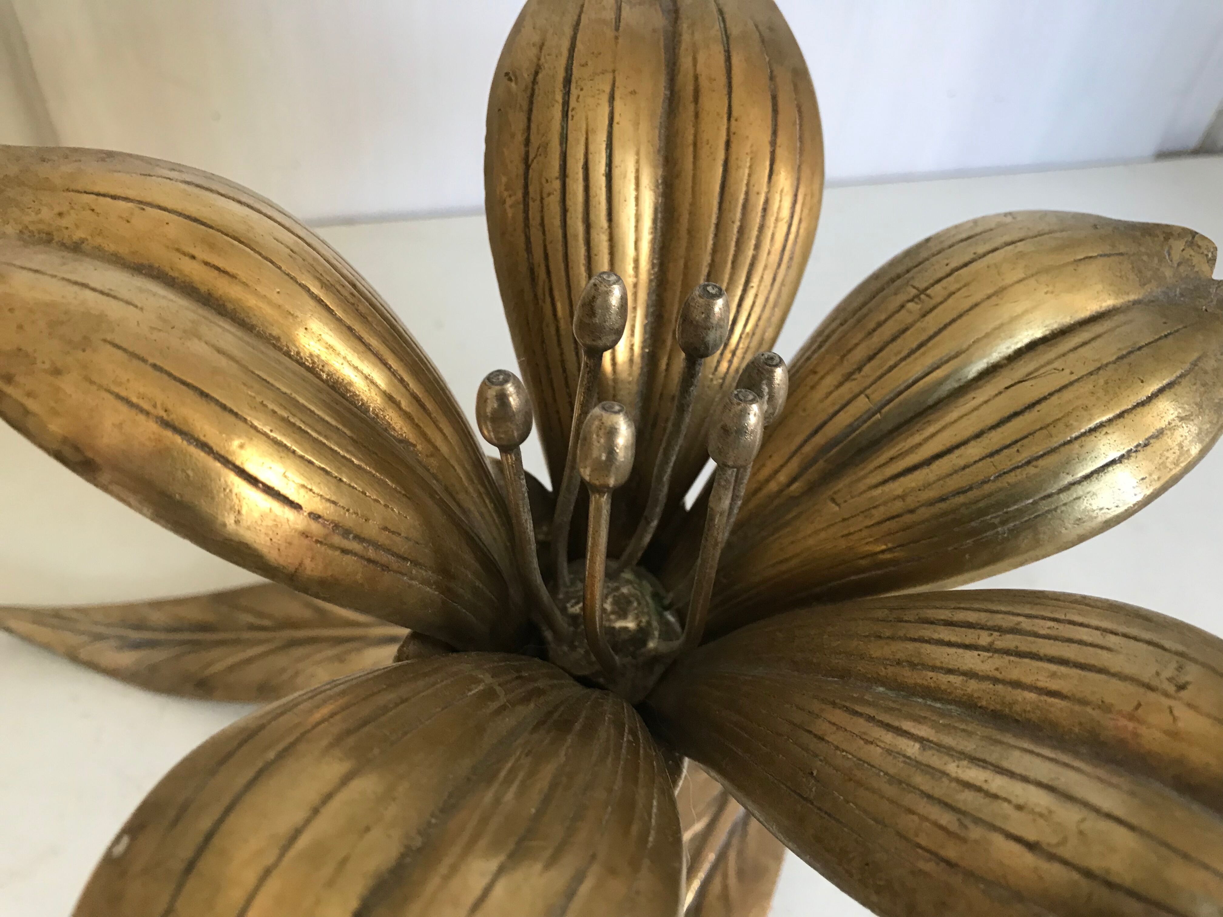 Brass flower ashtray