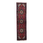 Tapis vintage du Moyen-Orient Malayer fait main en laine – 80 x 289 cm 1950