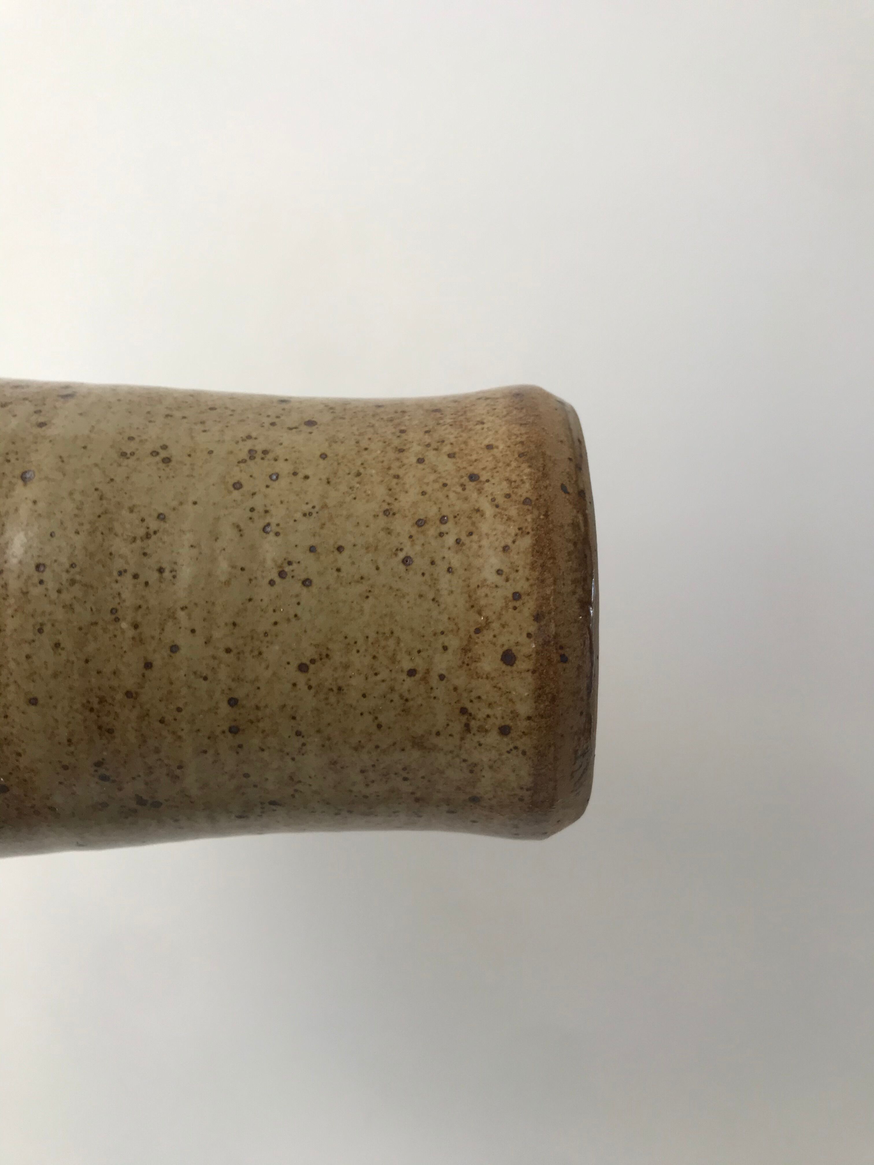 Ceramic bottle / stoneware / pottery vintage 70s signed