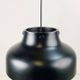 Mid-Century Modern Danish Black Jumbo Pendant Lamp by Uniline for Nordisk Solar, 1960s