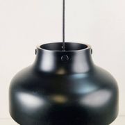 Mid-Century Modern Danish Black Jumbo Pendant Lamp by Uniline for Nordisk Solar, 1960s