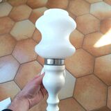 Opaline wall light and painted wood.