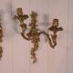 Pair of bronze sconces, mid-18th century