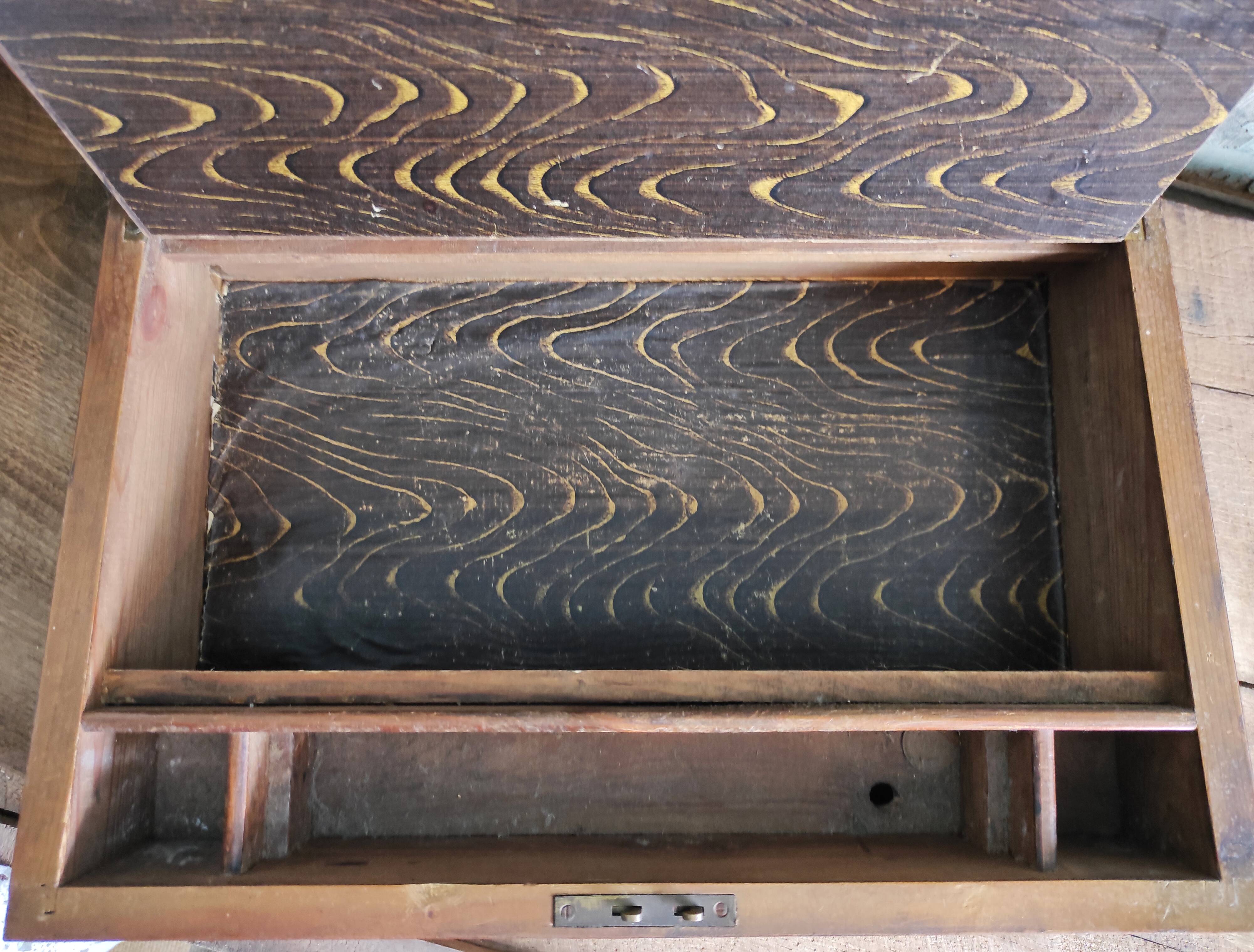 Antique English campaign writing box