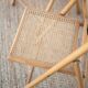 Pair of cane and beech chairs