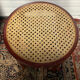 Tabouret bistrot en bois et cannage