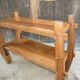 Console Brutaliste en Orme 1970