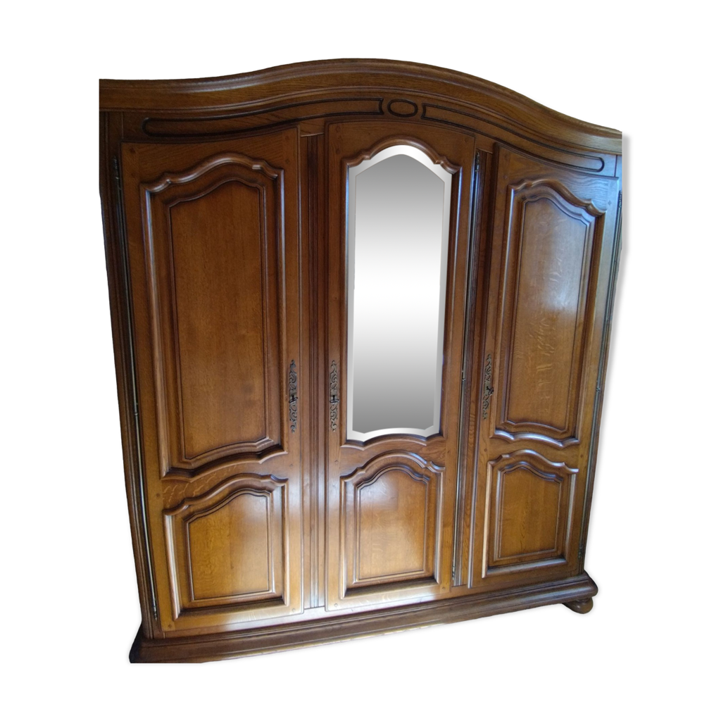 Armoire 3 portes chêne massif Selency