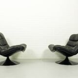 Set of 2 Vintage Dutch design F978 swivel chairs by Geoffrey Harcourt for A