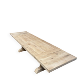 Monastery table in solid oak with extensions.