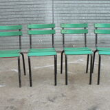 Lot of 4 garden chairs stackable