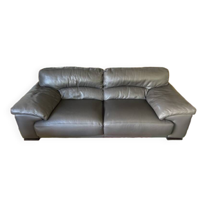 Canapé en cuir roche - gris