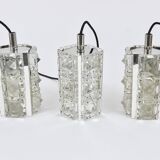 Bakalowits Vienna, up to three faceted crystal pendant lamps, Austria, 1960s