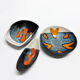 Rare set of three Elchinger Atelier ceramic bowls. France, 1950.