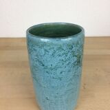 Vase rouleau en céramique bleu
