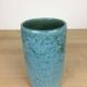 Blue ceramic roller vase