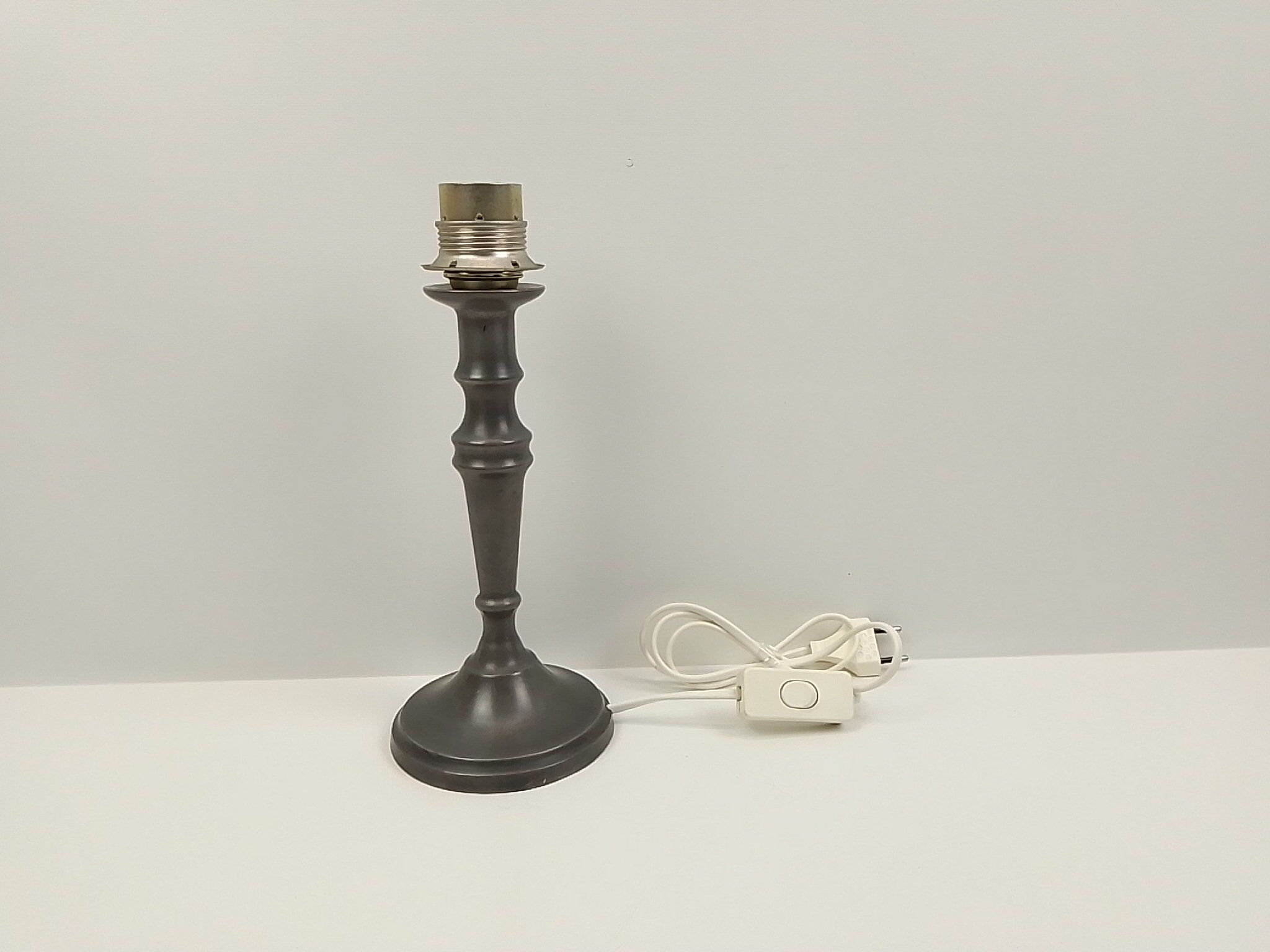 Pewter lamp foot 28 cm