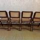 70s folding chairs canning chairs set of four