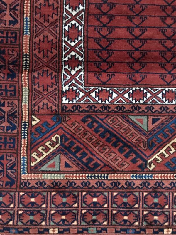 Carpet vintage Afghan pattern Hatchlou done hand 168 X 205 cm