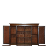 Victorian library mahogany frame embossed leather