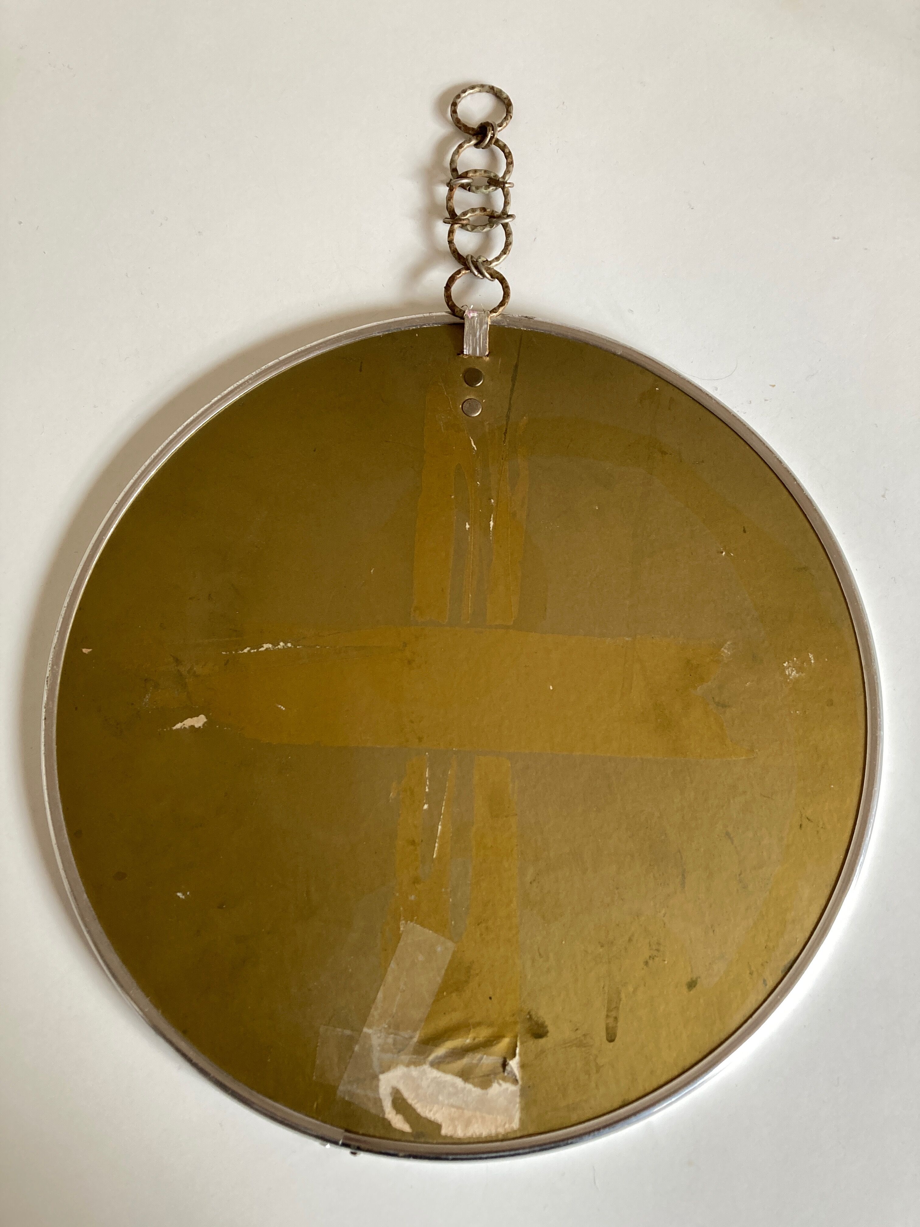 Mirror 1960 golden brutalist chain