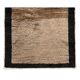 Hand-Knotted Turkish Tulu Rug. 100% Wool Minimalist Border Design. Beige, Brown & Black Colors. Custom Options Available