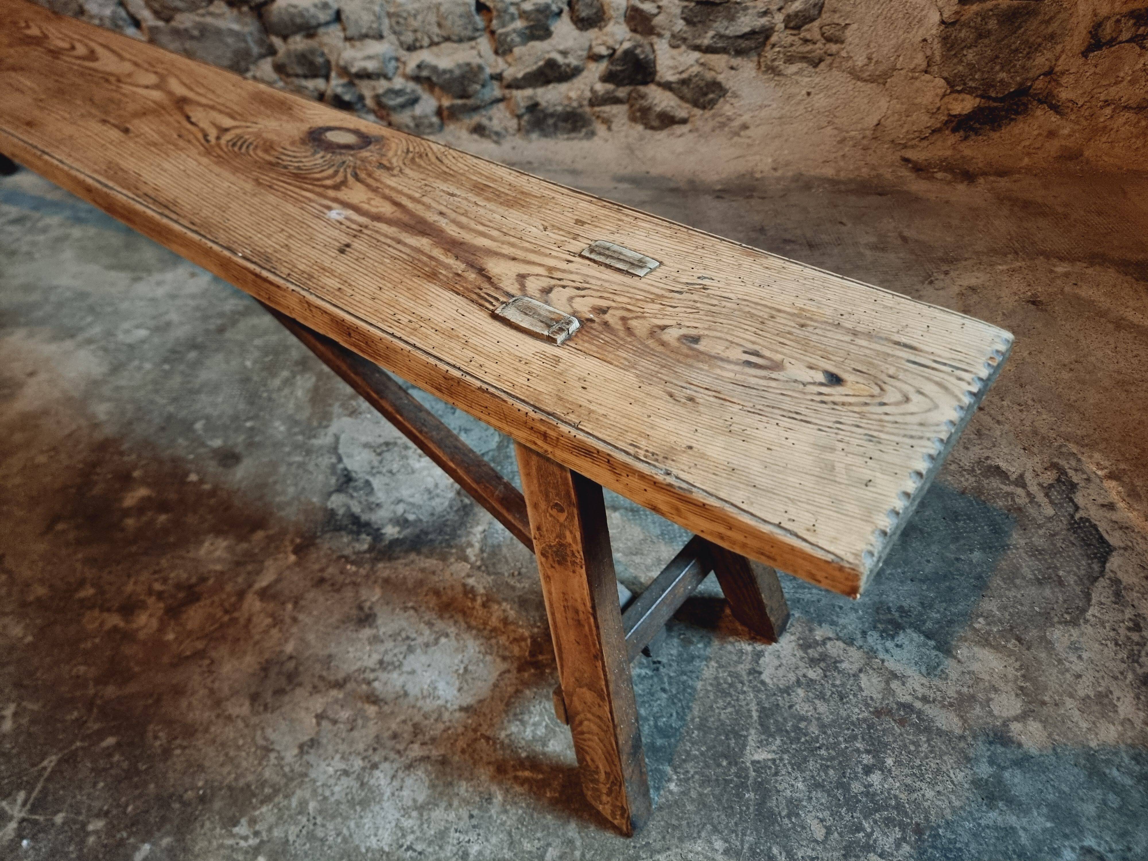Banc Ancien Rustique en Bois | Style Ferme & Campagne
