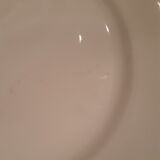 2 anciens plats de service ovales en porcelaine blanche 34cm, fin 19e