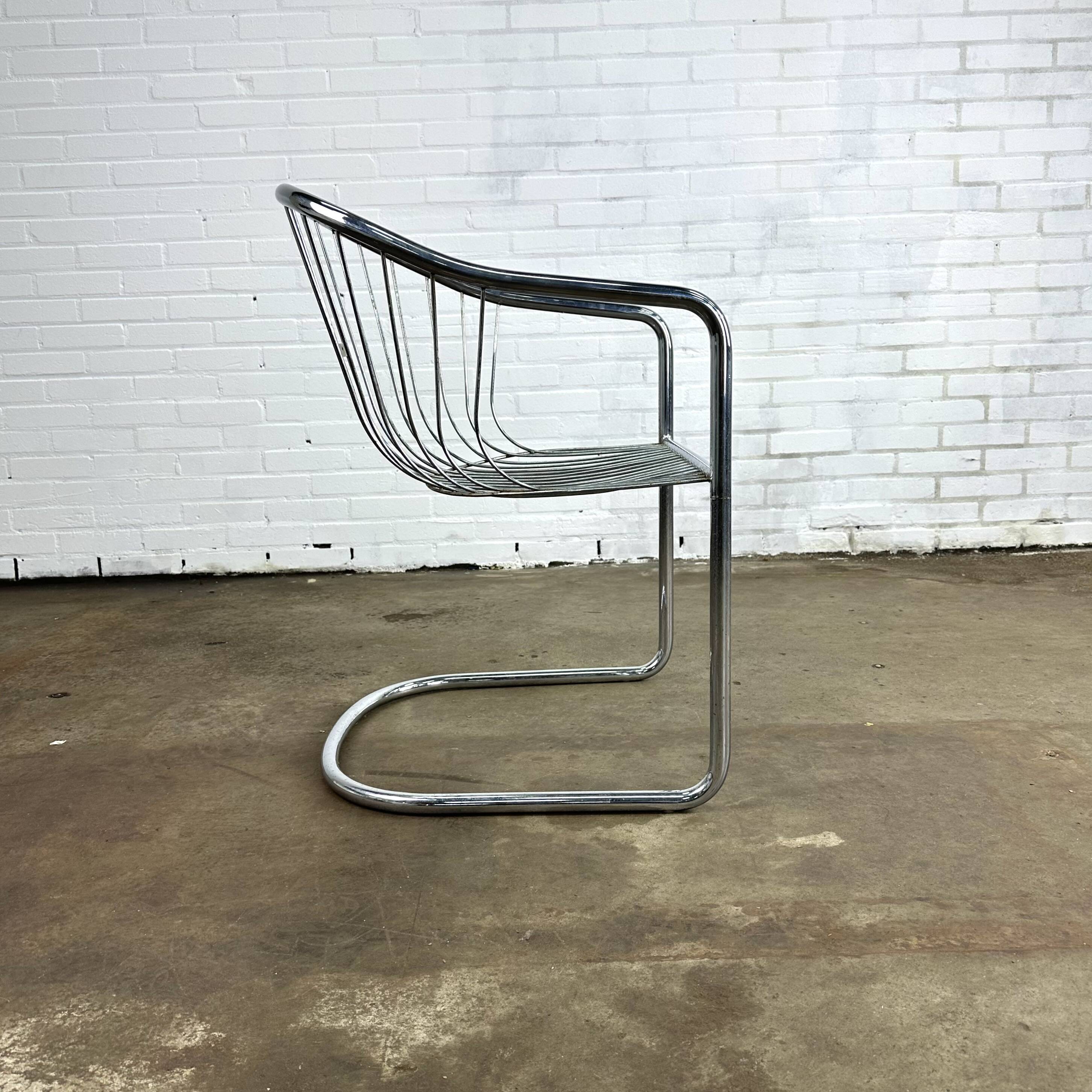 Vintage chrome wire chairs