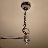 Chrome and opaline pendant lamp 1970