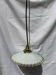 White opaline wavy suspension brass claw vintage lampshade