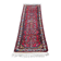 Handmade long hallway rug in burgundy wool, 75x200
