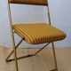 Chaises pliantes en velours orange 70's