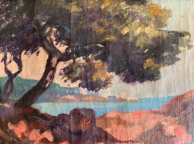 Southern landscape painting, signed oil painting, 1930