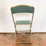 Upcycled vintage folding chair - flowers