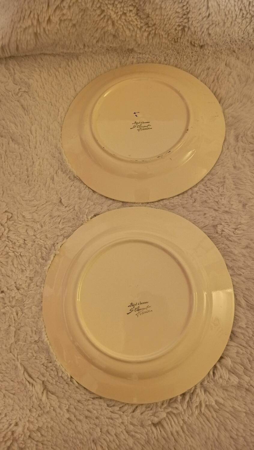 5 St Clément barbotine plates