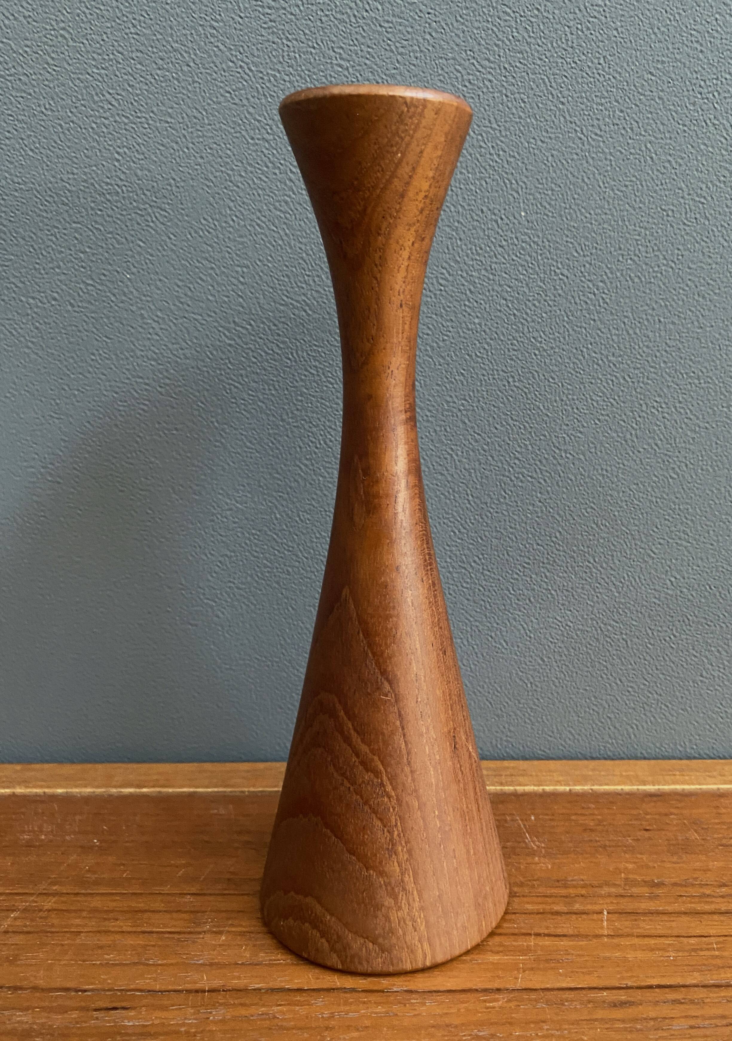 Teak candle stick 1960s