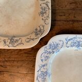 Set of 2 square dishes Regout model Ortus
