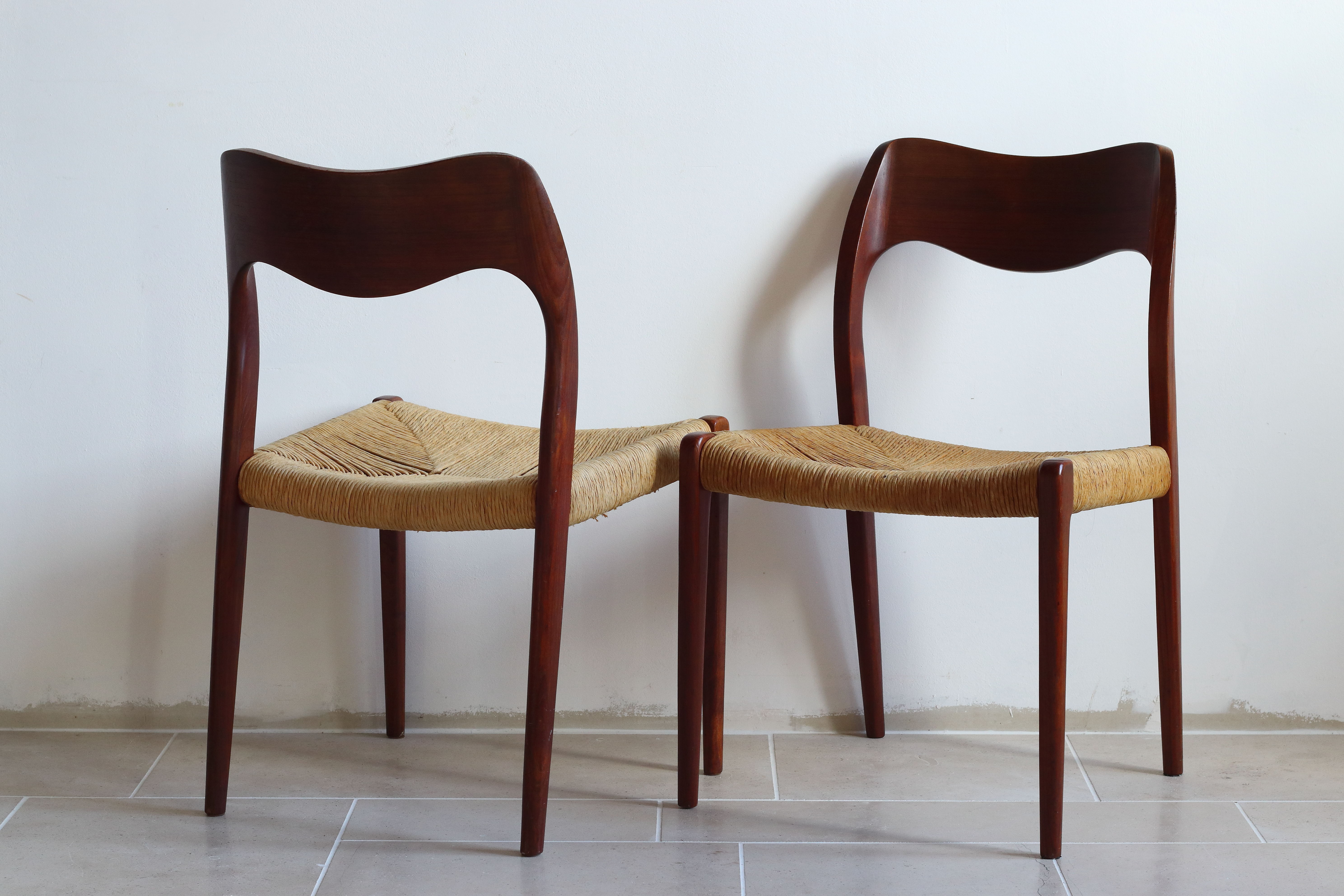 Pair of chairs n ° 71 by Niels O Moller for JL Mollers Møbelfabrik