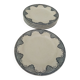 8 flat plates iron earth Salins, model Céline