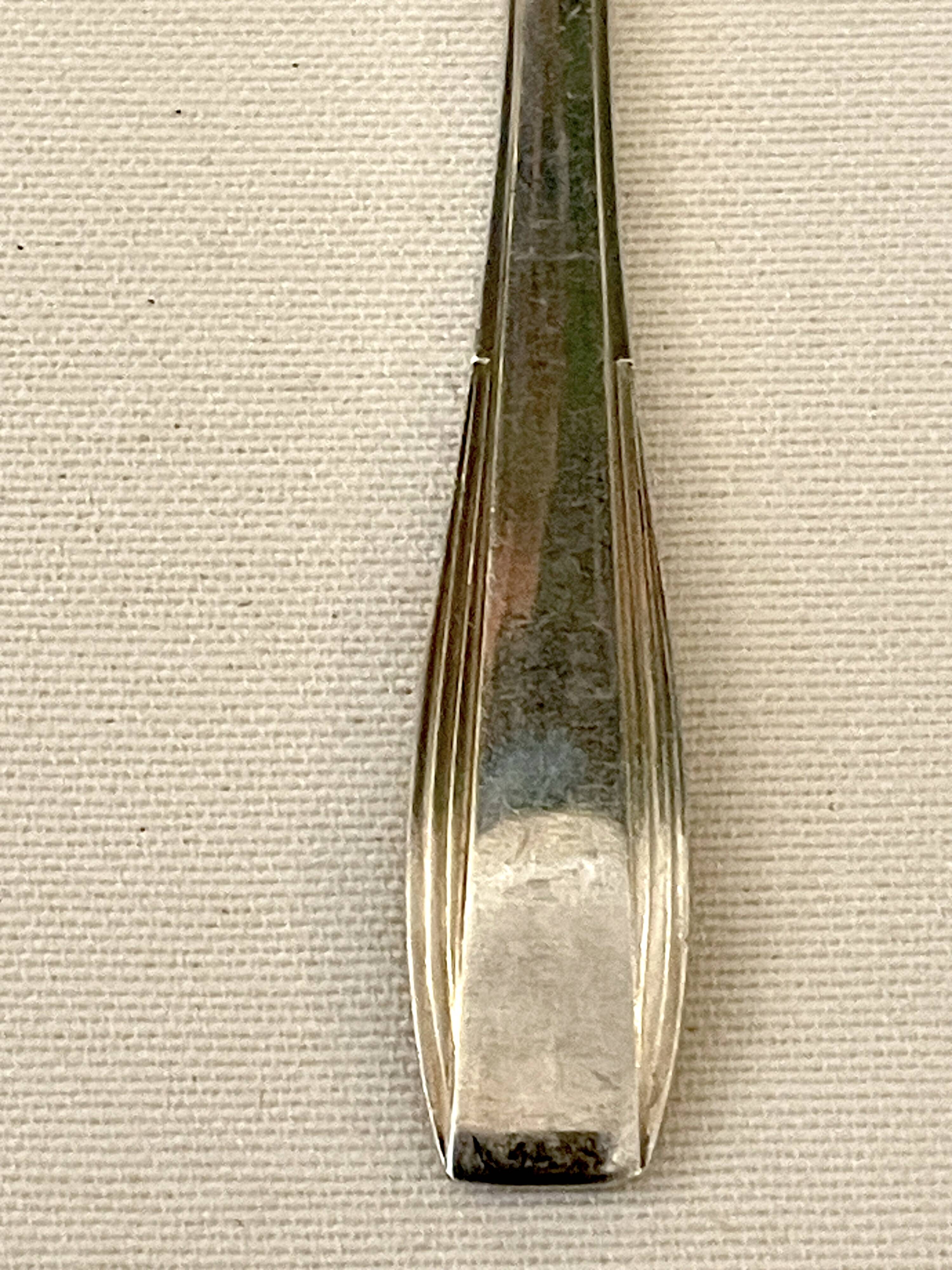 12 small antique silver-plated metal spoons by Christofle - Art Deco
