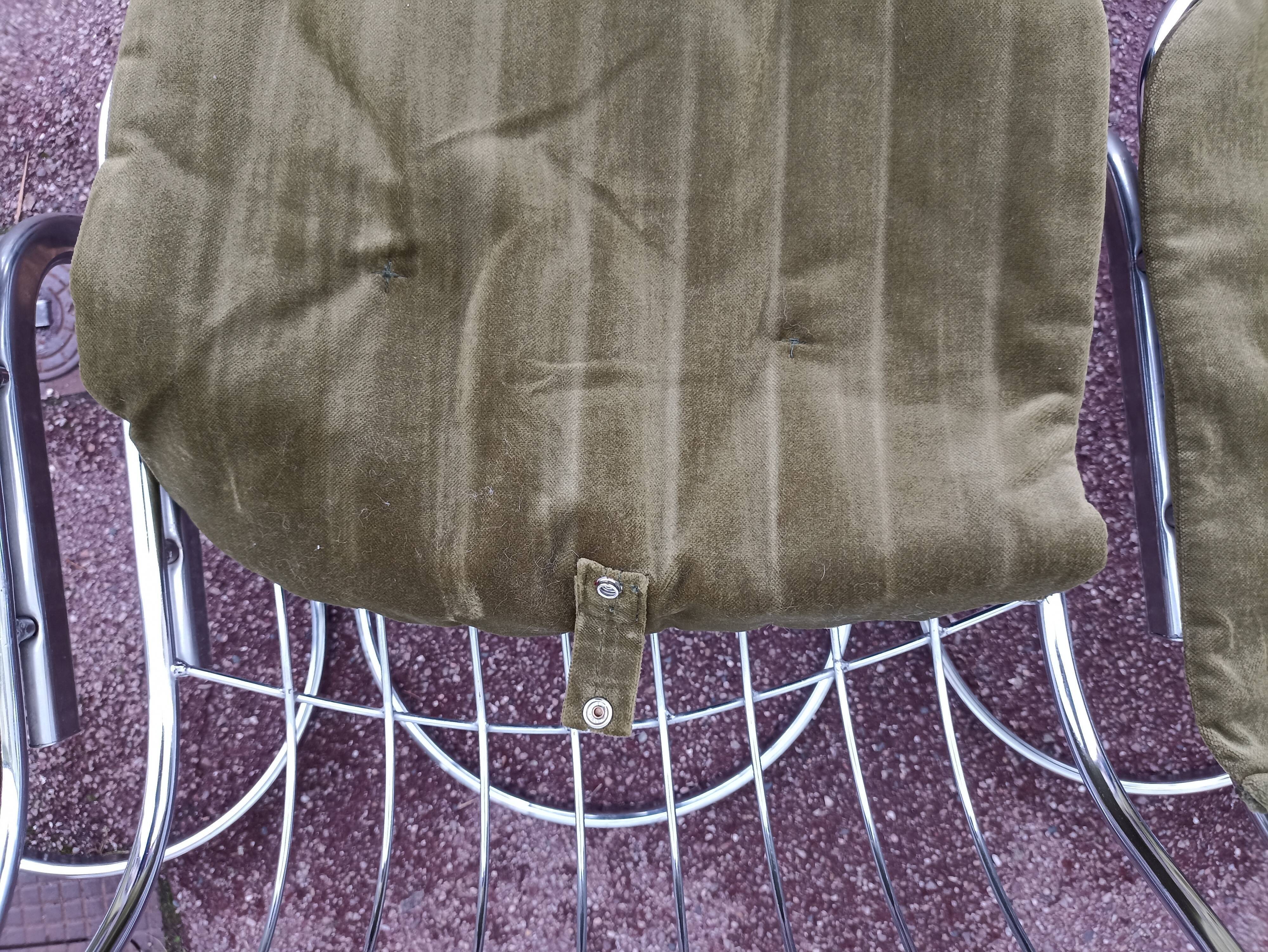 Set of 6 chrome chairs