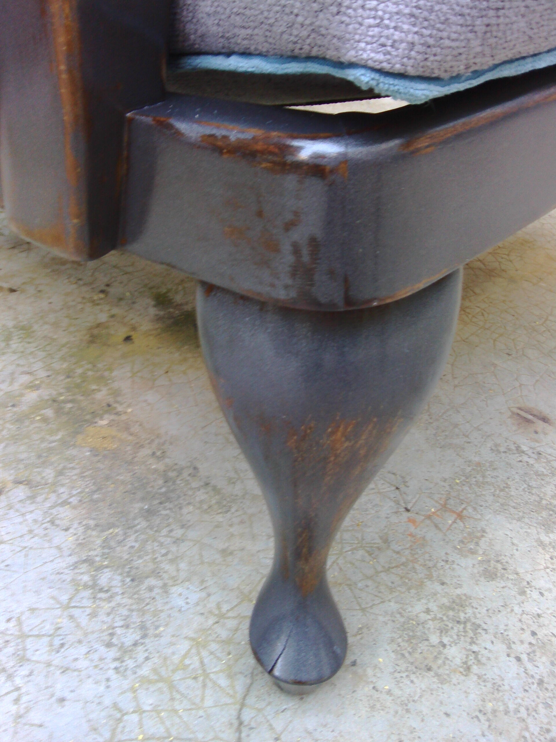 1950s vintage wooden armchair and caning