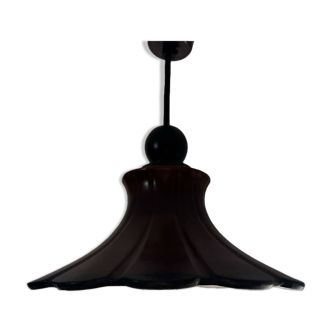 Suspension fleur en céramique années 70